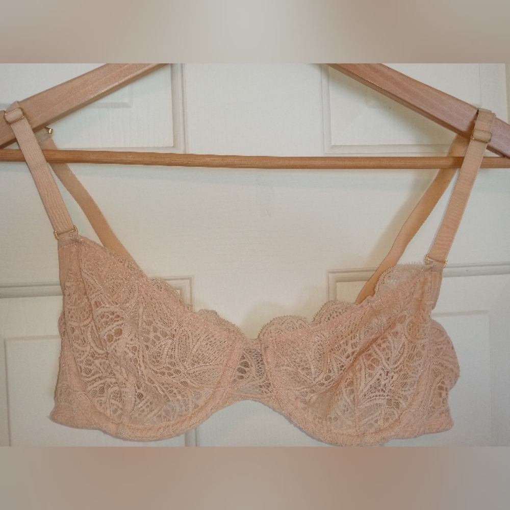 Elegant Lace Bra in Beige
